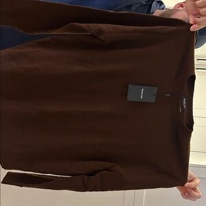 Massimo Dutti Chocolate Knit Sweater